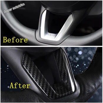 

Lapetus Accessories Interior Steering Wheel Frame Cover Trim Fit For Mazda 2 / 3 / 6 / CX-3 / CX-5 2017 - 2020 Carbon Fiber ABS