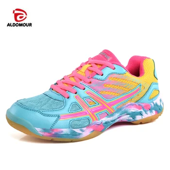 

ALDOMOUR 2020 Badminton Shoes Men and Woman Zapatillas Deportivas Wear-resistant Breathable Sports Shoe Woman Sneakers