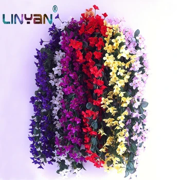 

2 PCS Violet Flower vine Wedding & Home decoration Silk flower Artificial flowers plants Mk watch crafts Holiday supplies ZL2326