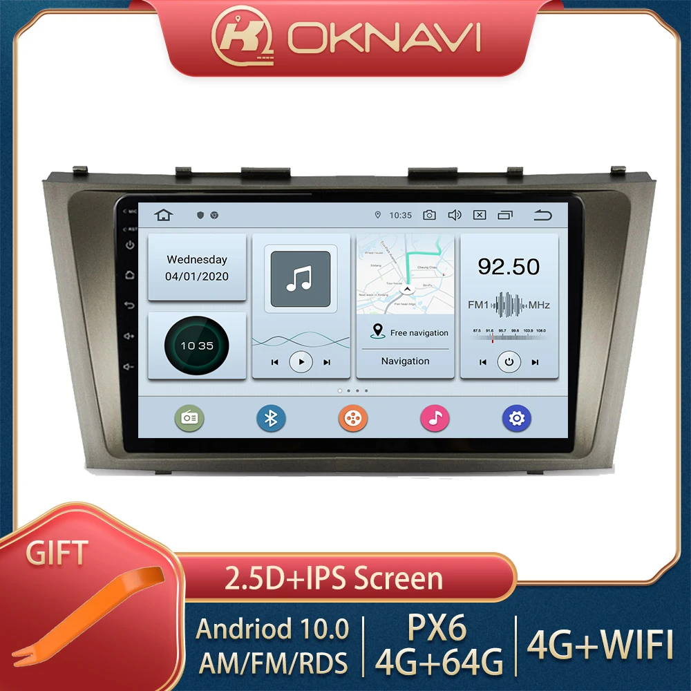 Автомобильный радиоприемник 8 ядер Android 10 для Toyota Camry 6 2006-2011 мультимедийный