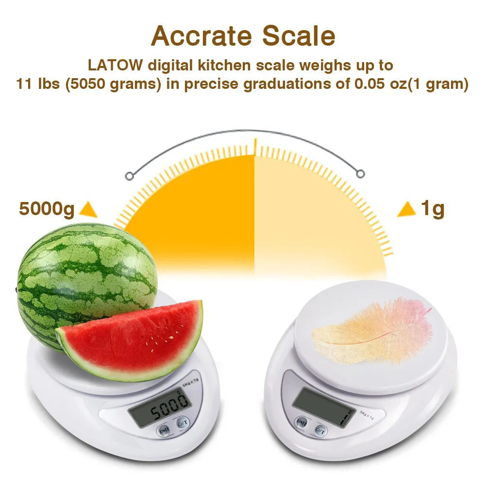 Цифровые весы для еды, кухонные весы для еды, цифровые весы для приготовления пищи, весы для еды, чаша с унцией граммов, высокая точность, тара, автоматическое отключение