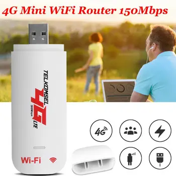 

Unlocked 4G Router LTE WIFI Wireless USB Dongle Broadband Modem 150 Mbps Portable Car WIFI Router Hotspot