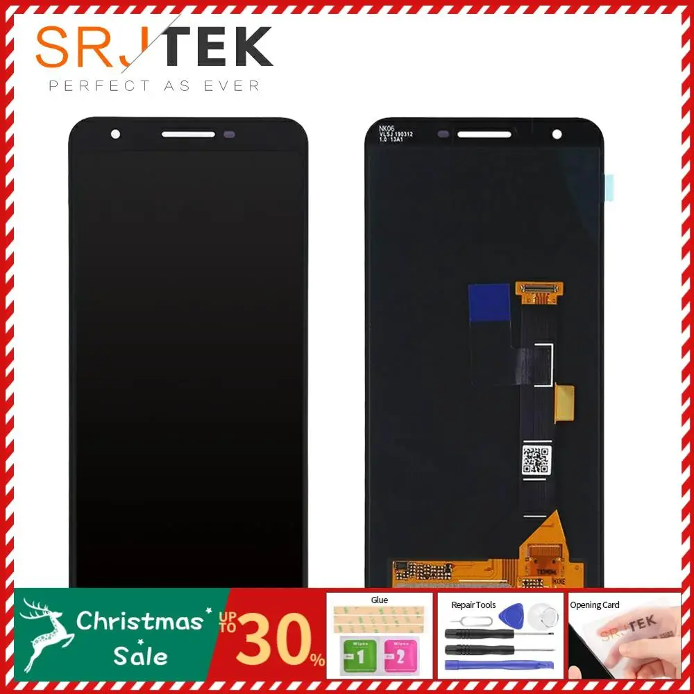 Протестировано для htc Google Pixel 3a сенсорный экран дигитайзер стекло сенсор панель ЖК-дисплея в сборе для htc 3A ЖК-запчасти