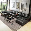 leather sofa U-shaped head-shaped leather simple modern living room leather sofa corner large-family sofa combination ► Photo 2/6