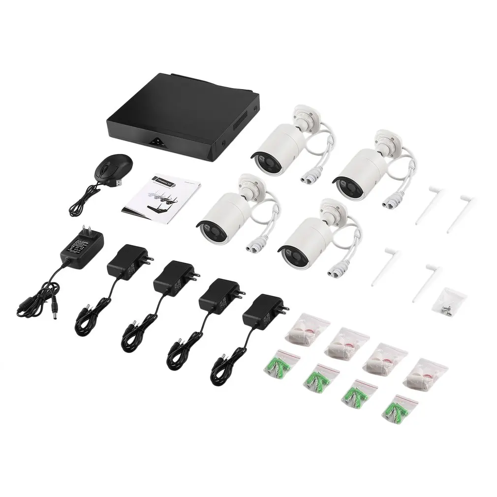 

JV-KW104L 4 Channel Wireless Wifi NVR P2P Camera Kit HD Outdoor IP Security System 1.0MP IR Night Vision Surveillance Camera