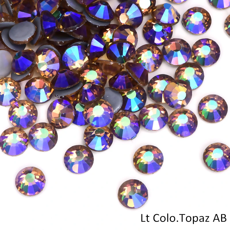 52 lt colo Topaz AB Oleeya High Quality Better DMC Hotfix Rhinestones