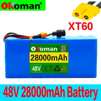 

48V battery 13s3p 28Ah battery pack 1000W high power battery Ebike electric bicycle BMS with xt60 plug