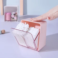 

Double Grids Portable Storage Box Nail Art Tools Case Organizer Cotton Pad Cosmetics Swab Holder Container Small Object Box
