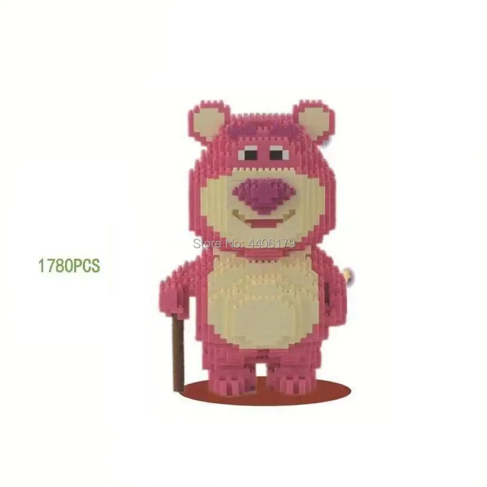 

hot LegoINGlys creators America cartoon movie story Lots O Huggin Strawberry dwarf bear mini micro diamond building blocks toys