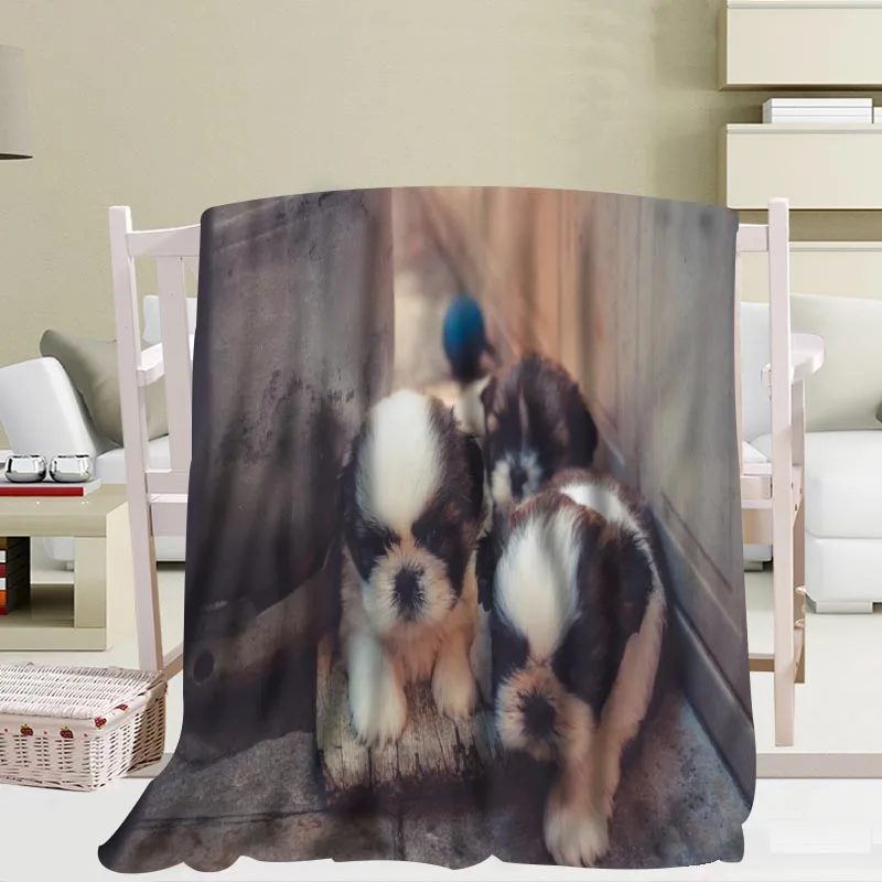 Новое поступление, Shih Tzu, одеяла для собак, 3D печать, мягкое одеяло для дома/дивана/постельных принадлежностей, переносное, для взрослых, для путешествий, одеяло - Цвет: 10