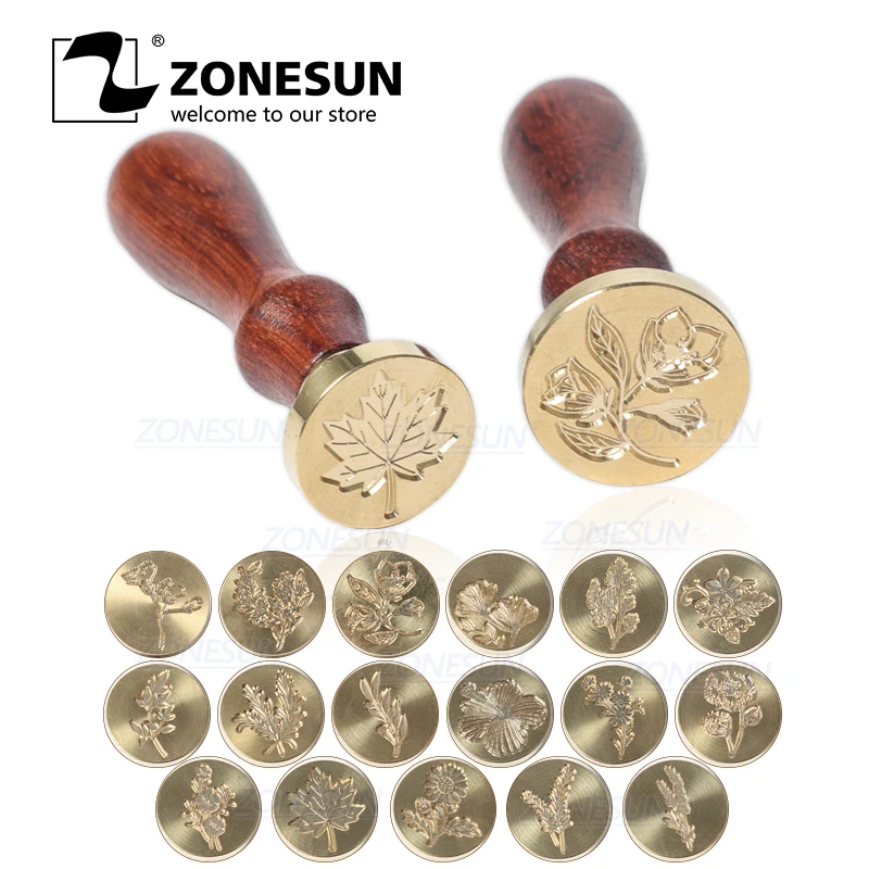 Штамп ZONESUN специальная печать с деревянной ручкой для упаковки подарков