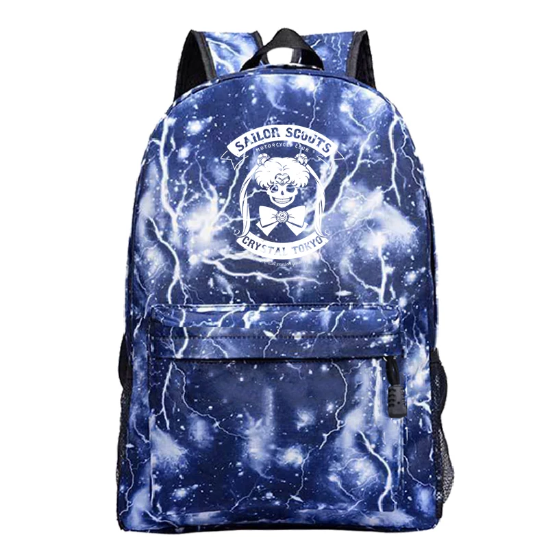 Сейлор Мун рюкзак школьный книги сумки Mochila Дорожная сумка для ноутбука кольцо с изображением ленты круг мальчик девочки розовый черный рюкзак