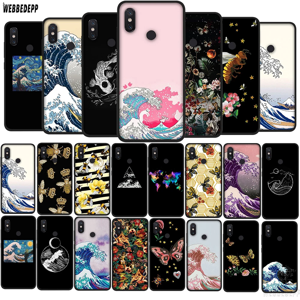 Японский ТПУ силиконовый чехол для телефона Great Wave off Kanagawa Xiao mi Red 7A 8A K20 Note 8 9T A3 Pro