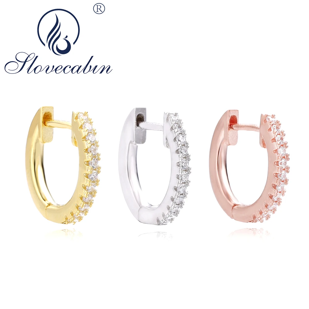 

В форме сердца Love 925 Стерлинговое Серебро Циркон небольшие серьги-кольца из Huggies Серьги не пирсинг для женщин, круглые петли с украшением в виде кристаллов уха ювелирных изделий