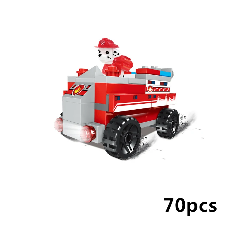 Paw Patrol игрушечные машинки DIY блоки Строительные Patrulla Canina большие кирпичики город развивающие творческие игрушки для детей подарки на день рождения