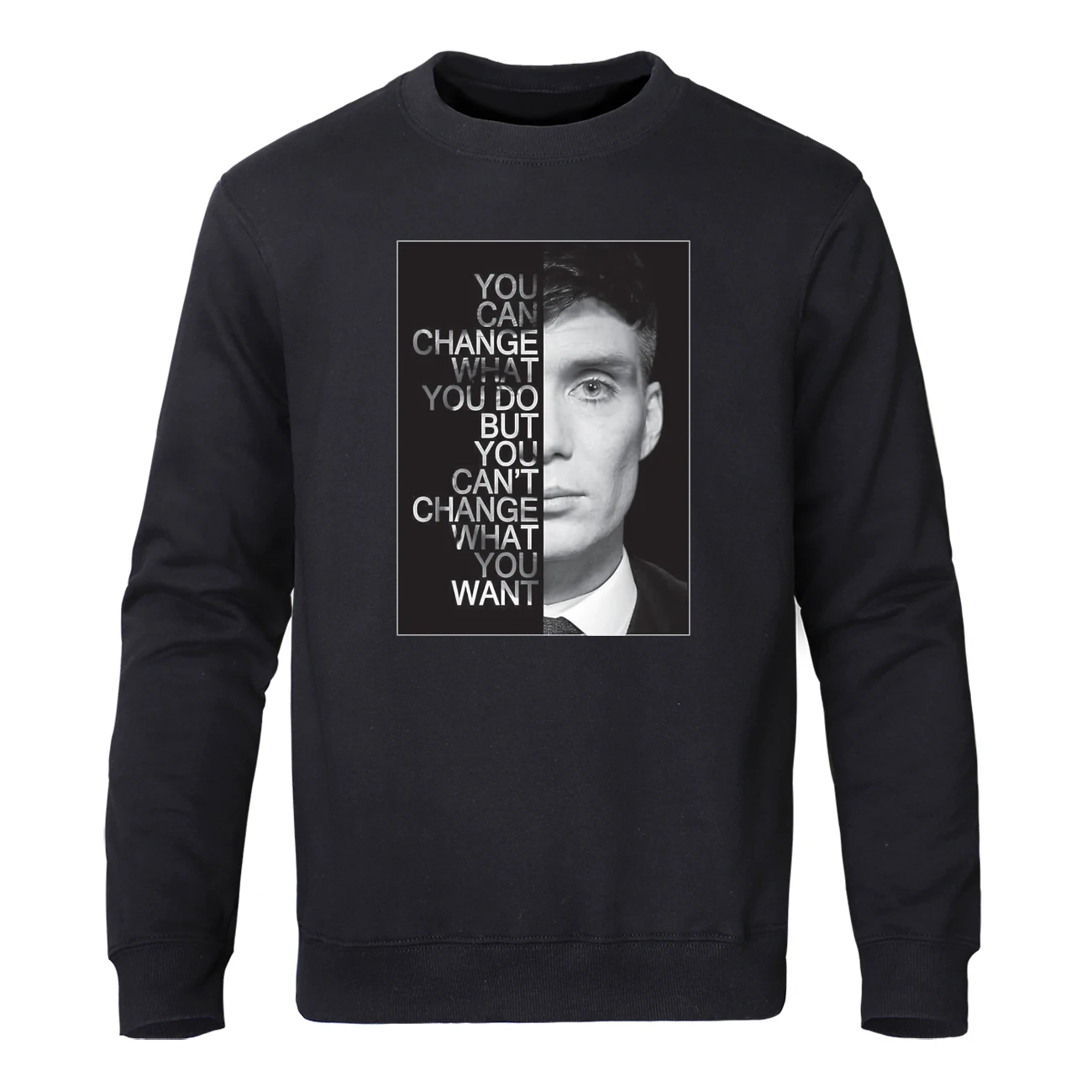 Black Peaky Blinders ТВ-шоу принт мужская толстовка с забавным рисунком Осенняя спортивная одежда Хип-Хоп Топы Зимний флисовый пуловер Harajuku уличная одежда - Цвет: Black