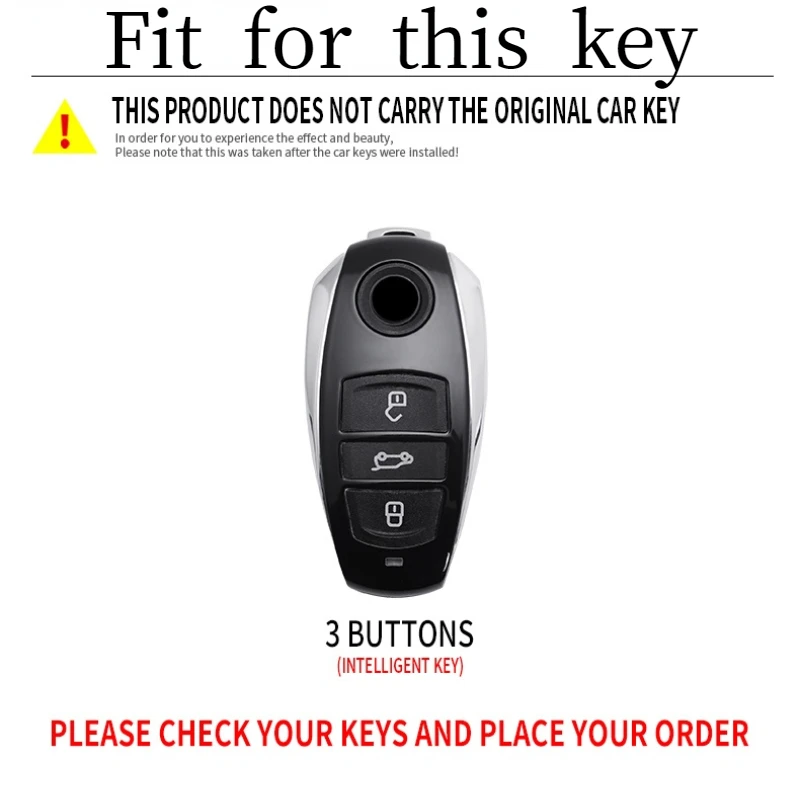 Nuovo supporto di copertura chiave dell'automobile in lega di zinco di alta qualità per Volkswagen VW Touareg 3 pulsanti Fob accessori senza chiave - H3183ec18d7514ec0a2b629fac9347389K
