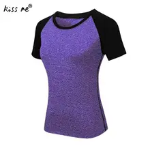 Однотонная тонкая футболка с коротким рукавом, женская рубашка для йоги, спортивный костюм, спортивная одежда для бега, фитнеса, тренировочная одежда, Женский костюм для улицы