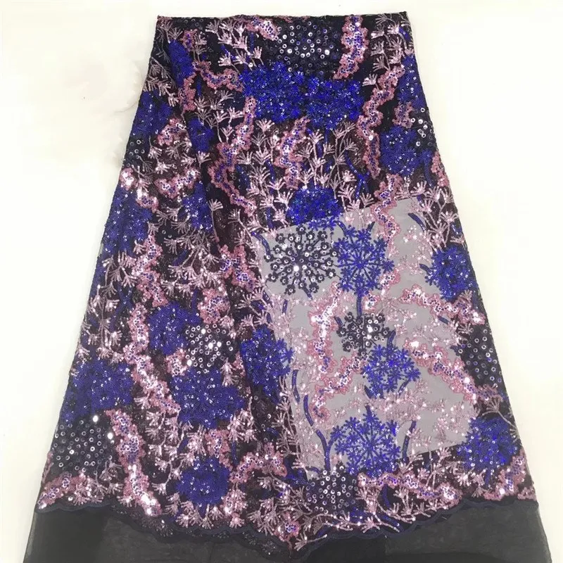 Высокое качество Французский Тюль Кружева Красивая трава блесток вышивка мода