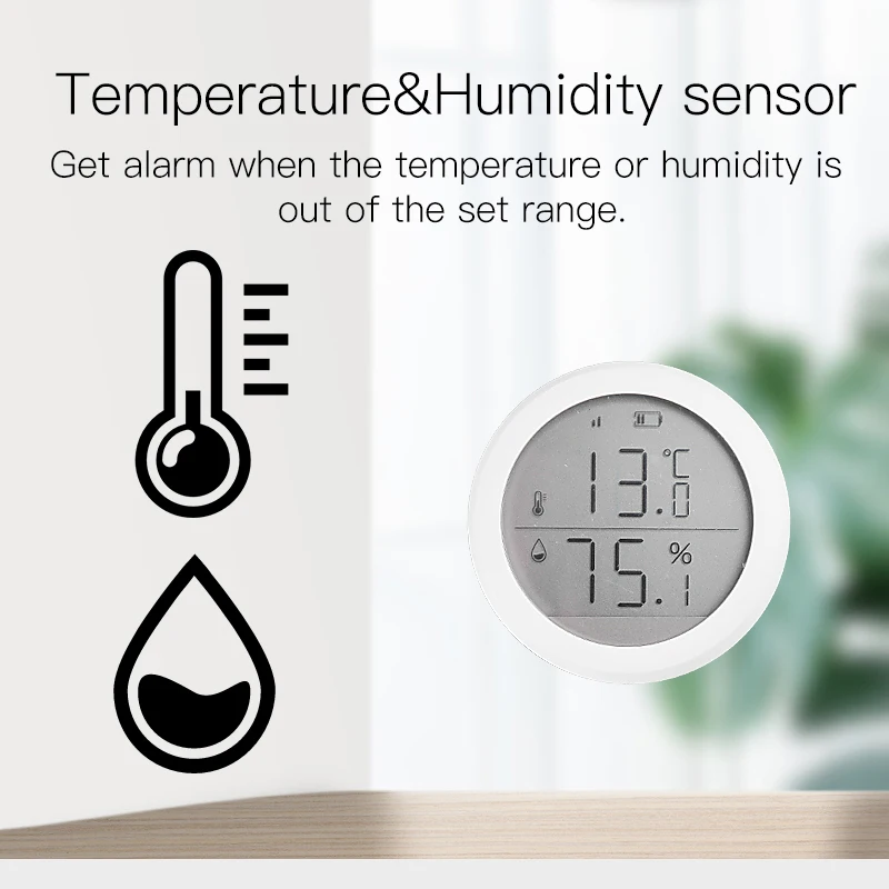 Tuya Zigbee комплект газ дым вода PIR датчик двери температуры и влажности Датчик