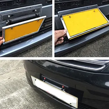 

Adjustable U.S. Regulations License Plate Bracket Racing License Plate Holder Frame Holder Car Carbon Fiber License Plate Frame