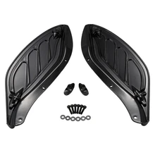 Black Swivel Wind Side Wing Windshield Air Deflector Fit for Harley Touring 13