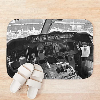 

747 Cockpit from Captain Bath Mat Hallway Carpets Anti-Slip Bath Floor Mat Animals Outdoor Rugs Front Door Mats