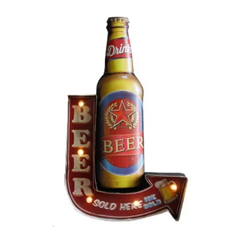 

Party Cafe Vintage Wedding Hanging Kids Gift For Home Bar Decoration Iron Art Led Retro Battery Operated Ornaments Wall Lamp