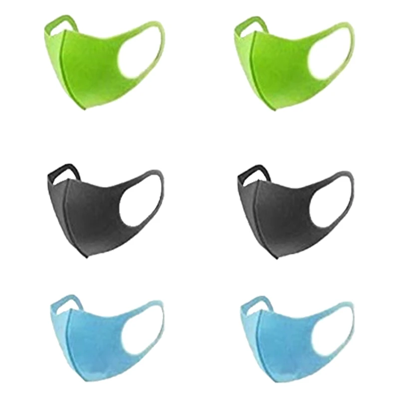 

6Pc Children's Mask Dust Proof Anti-Haze Mask Breathable Washable Sponge Dustproof Child Mask