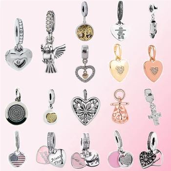 

2019 100% 925 Sterling Silver Classic Fairy Crystal Shoes Charm Pendant Bracelet DIY Accessories Pendant Free Shipping Wholesale