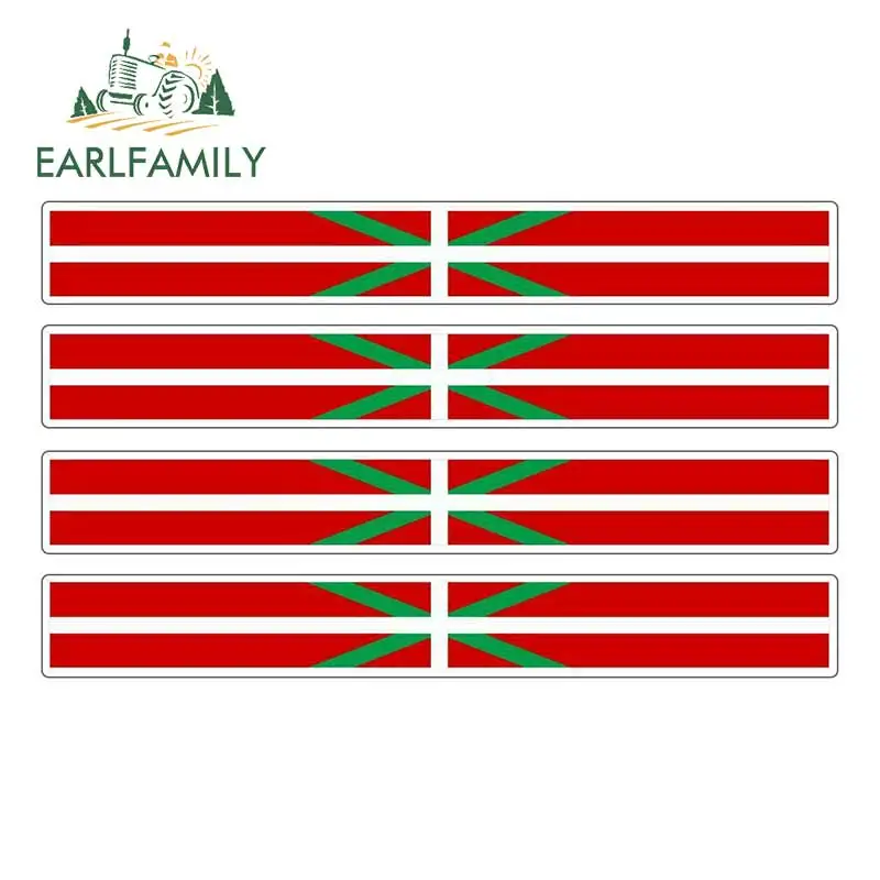 EARLFAMILY 4 шт. Автомобильная полоса наклейка на мотоцикл флаг окно велосипед Euskal Herria