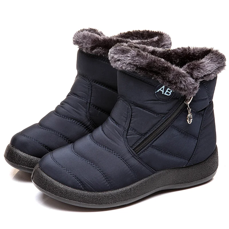 Women Boots New Waterproof Snow Boots For Winter Shoes Women Casual Lightweight Ankle Boots Female Winter Boots Botas Mujer - Цвет: K05-Blue