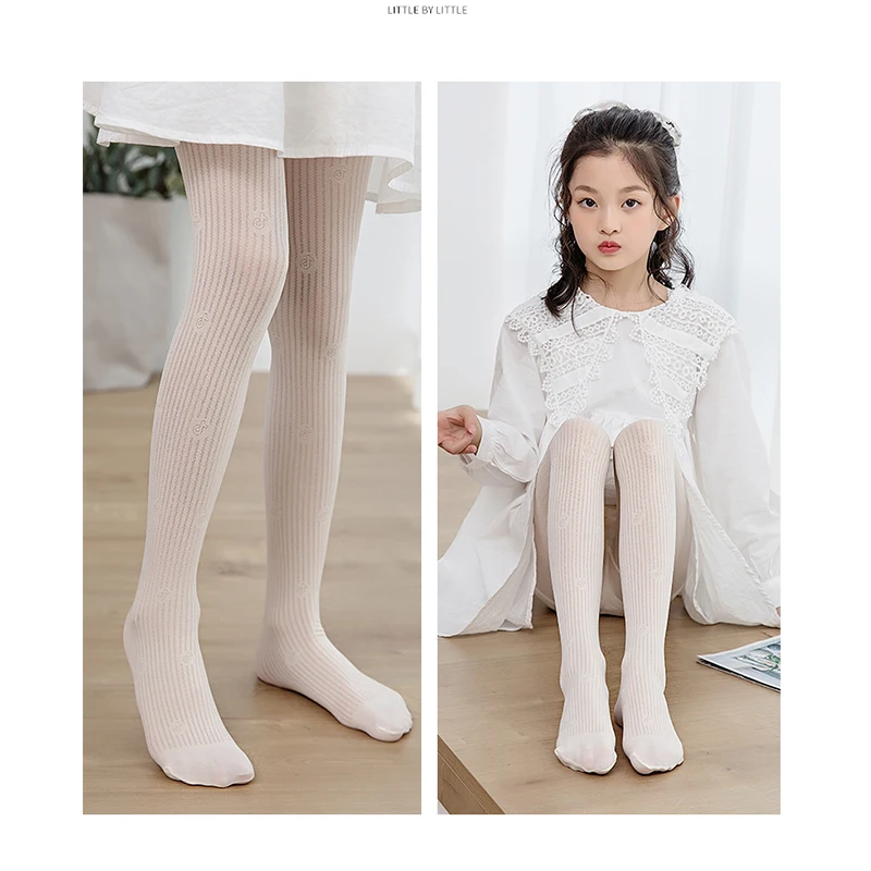 Summer thin hollow notes anti-hook silk pantyhose female baby summer mosquito socks student dance socks children's leggings