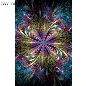

ZWYOQI Full Square/Round Diamond Embroidery Mandala Flower 3D DIY Painting Cross Stitch Geometric Patterns Home Decoration Gift