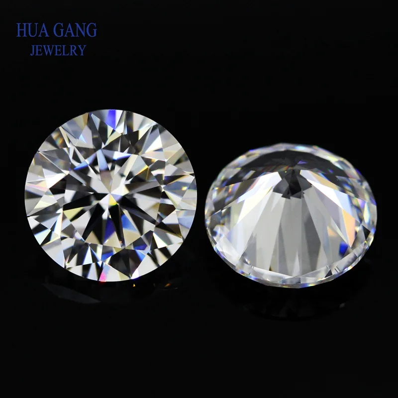Moissanite 6 Carat D Color Round Brilliant Cut Moissanite Stone 12mm VVS1 Excellent Cut Grade Test Positive Lab Diamond Gemstone