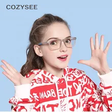 TR90 компьютерные очки, оправа для детей, анти-синий светильник, для мальчиков и девочек, высокие прозрачные очки, очки по рецепту, квадратные очки