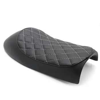 

Motorcycle CG125 Leather Retro Vintage Saddle Seat Hump Leather Seats Cafe Racer Rhombic Shape Cushion