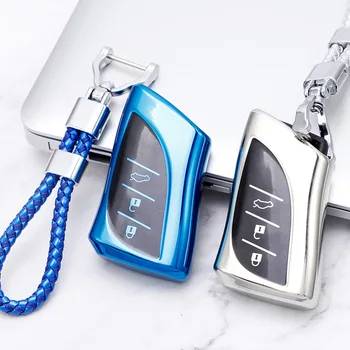 

TPU car key case key cover For Lexus 2018 2019 IS ES GS LS500h NX RX LX LC RC ES300h car accessories solf Protective Keychain