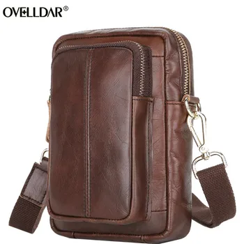 

Quality Original Leather Male Casual Shoulder Messenger bag Fashion Cross-body Bag cowhide multi-function men's bag