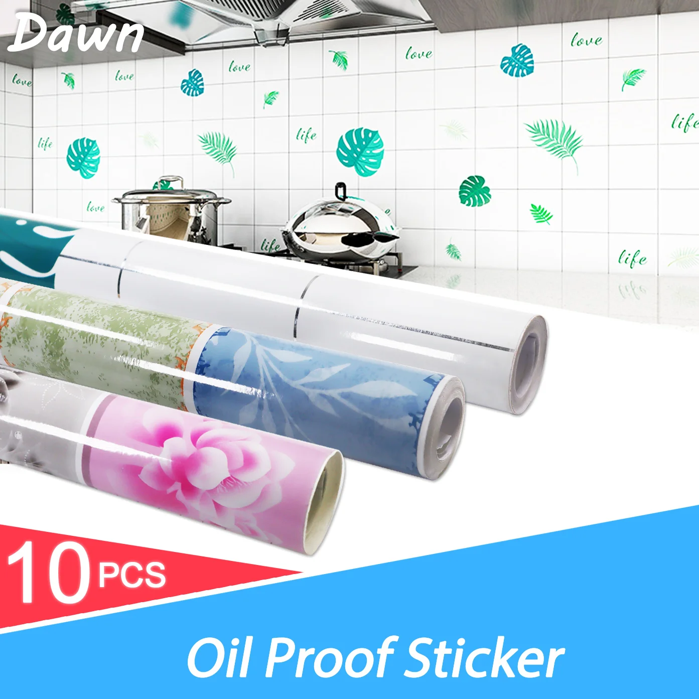 60cmx10Meter Oil and Water Proof Wall Stickers Resistant Kitchen Bar Desktop Home Decoration Marble Pattern 10M wall paper