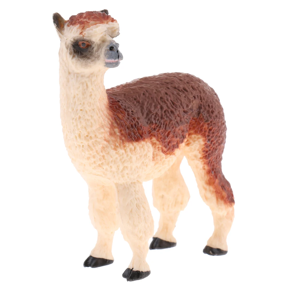 Lifelike Simulation Jungle Widlife Alpaca Animals Model Figurine Kids Action Figure Science Nature Toys Home Decoration Props