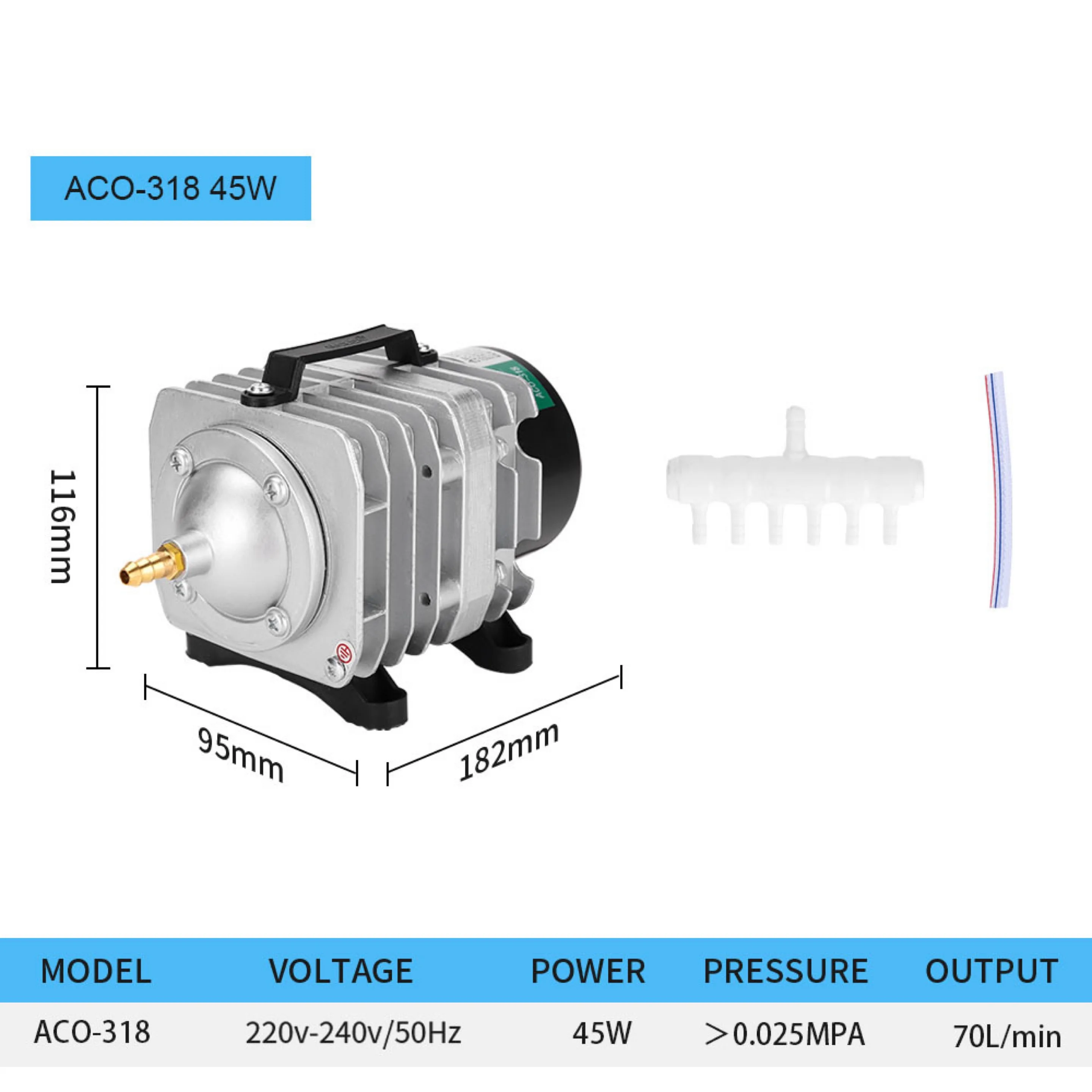 wood pellet making machine NEJE 220V-240V 45W Air Compressor for Aquarium Accessories   MF8 MF11 MF15 Manual control air assist kit for neje laser module woodtech multi boring machine Woodworking Machinery