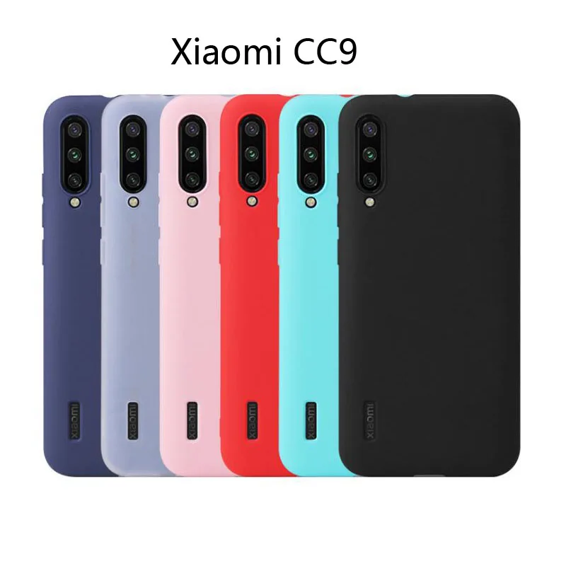 Для Xiaomi CC 9 цветной чехол Mi CC9 для матовый карамельный цвет Мягкие силиконовые ТПУ