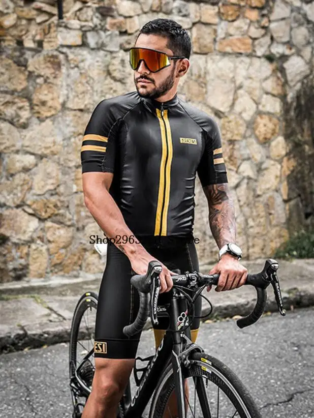 Pro командный триатлонный костюм мужские велосипедные Джерси наборы Skinsuit комбинезон Велосипедное трико Ropa ciclismo комплект гелевая накладка - Цвет: as picture10