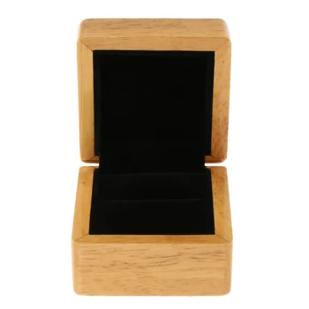 

Velvet Wood Jewelry Gift Box Wedding Ring Holder Display Box Storage Case