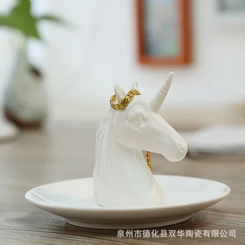 

New Creative Nordic Ceramic Jewelry Dish Animal Ornament Storage Tray Home Crafts Ornament decorations for miniature figurines