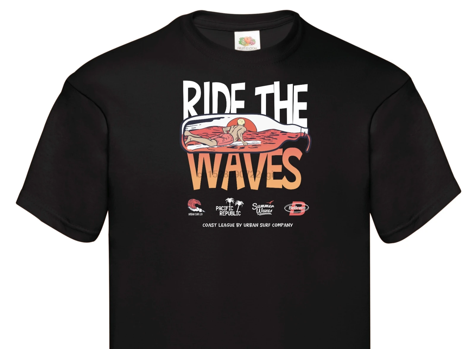 T SHIRT mens womens unisex surf waves surfing cool summer fun trendy look |