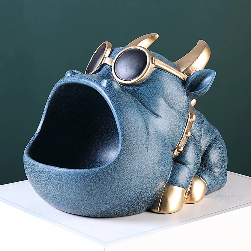 Home Room Decor3D Figurine MiniatureCool Dog StatueSculptureTable DecorationDesk Sundries Storage BoxDecorative Coin Bank