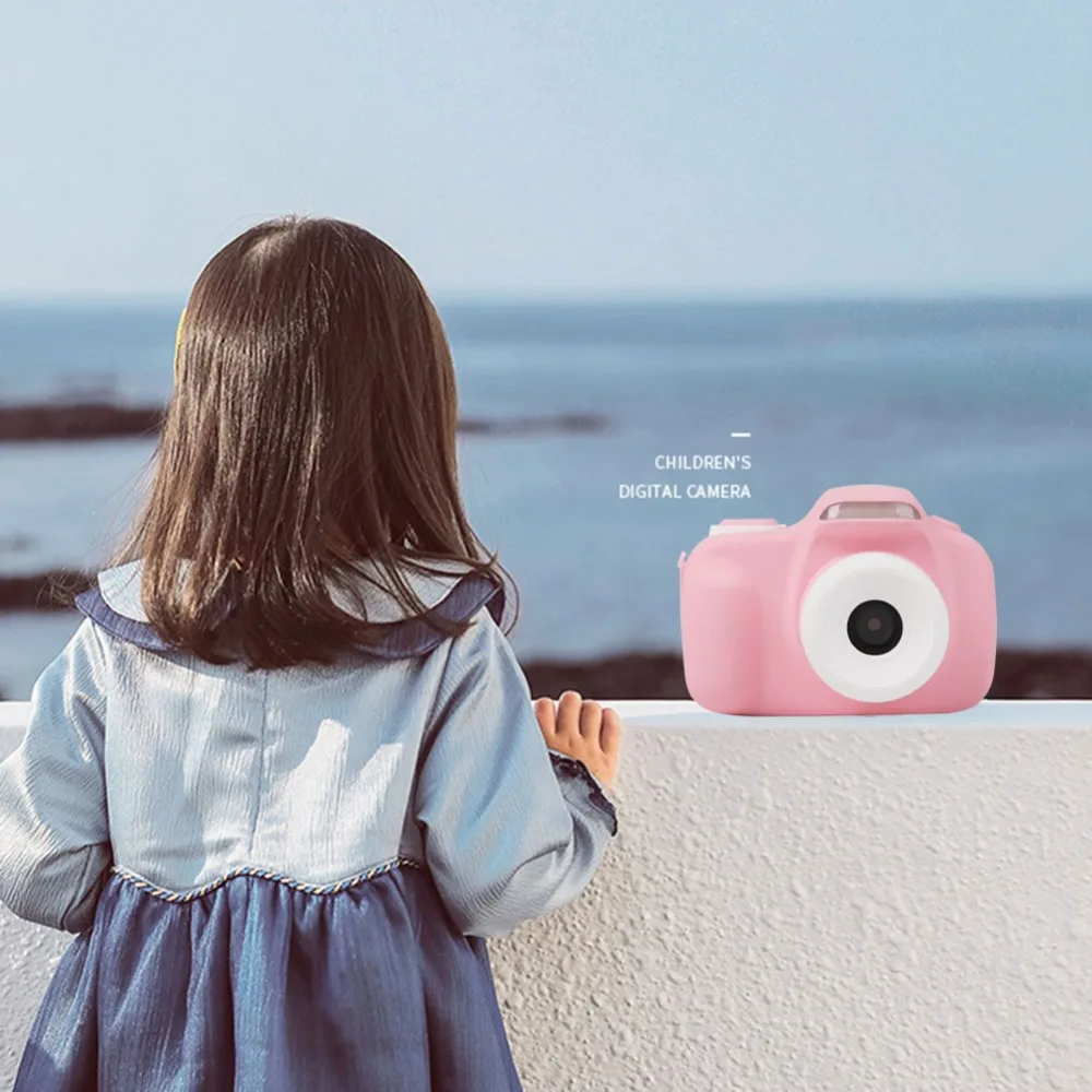 Дети Anti Shake цифровая камера портативный подарки большой экран с силиконовый чехол видеокамера повышенной четкости