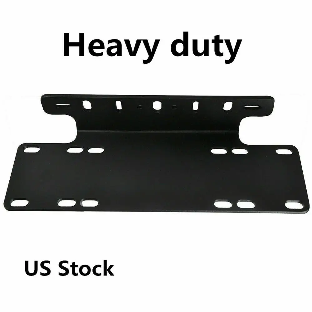 

Bull Bar Front Bumper License Plate Mount Bracket Universal Duty Front Bumper License Mount Bracket Holder For Fog/LED Light Bar
